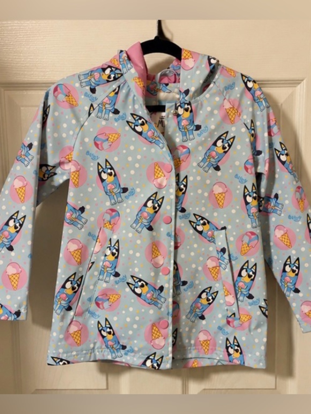 Kids Bluey Hooded Rain Jacket 6/7
